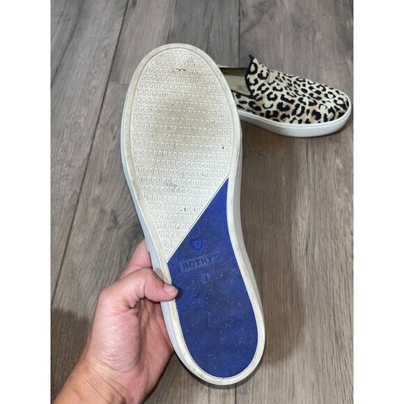 Rothy's Leopard Print Animal Print Slip-On Sneakers Shoes Women size 9 - Picture 7 of 8